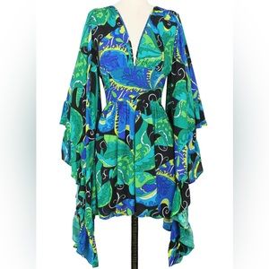 Trashy diva mini dress- psychedelic butterflies - size 6- like NEW!